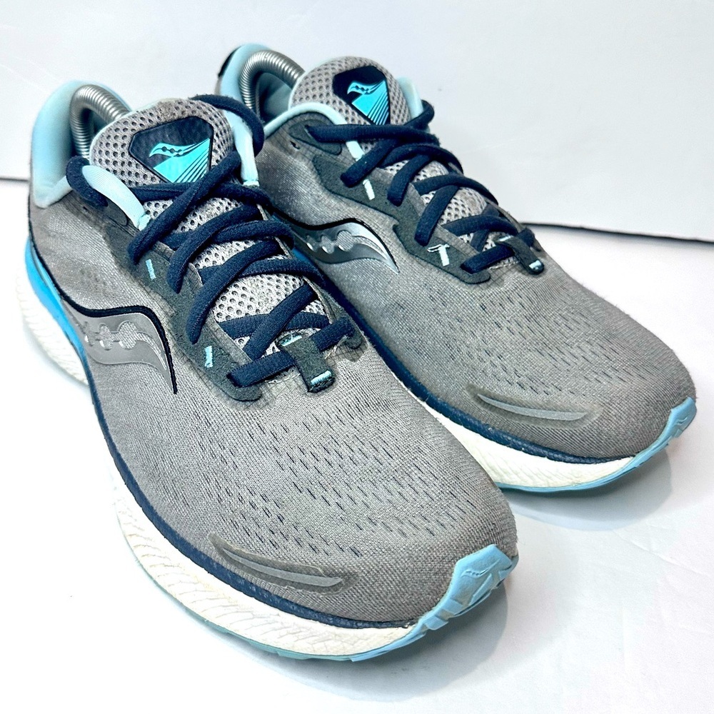 Women’s Saucony Gray and Blue Running Shoes